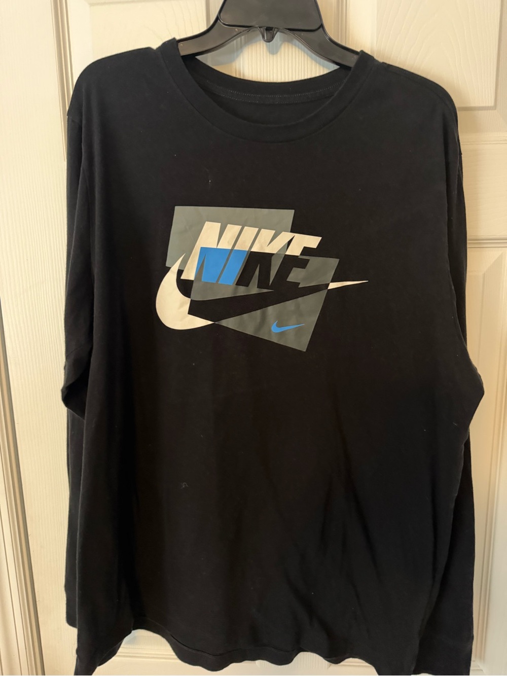 Nike Black Tee with White Logo Print